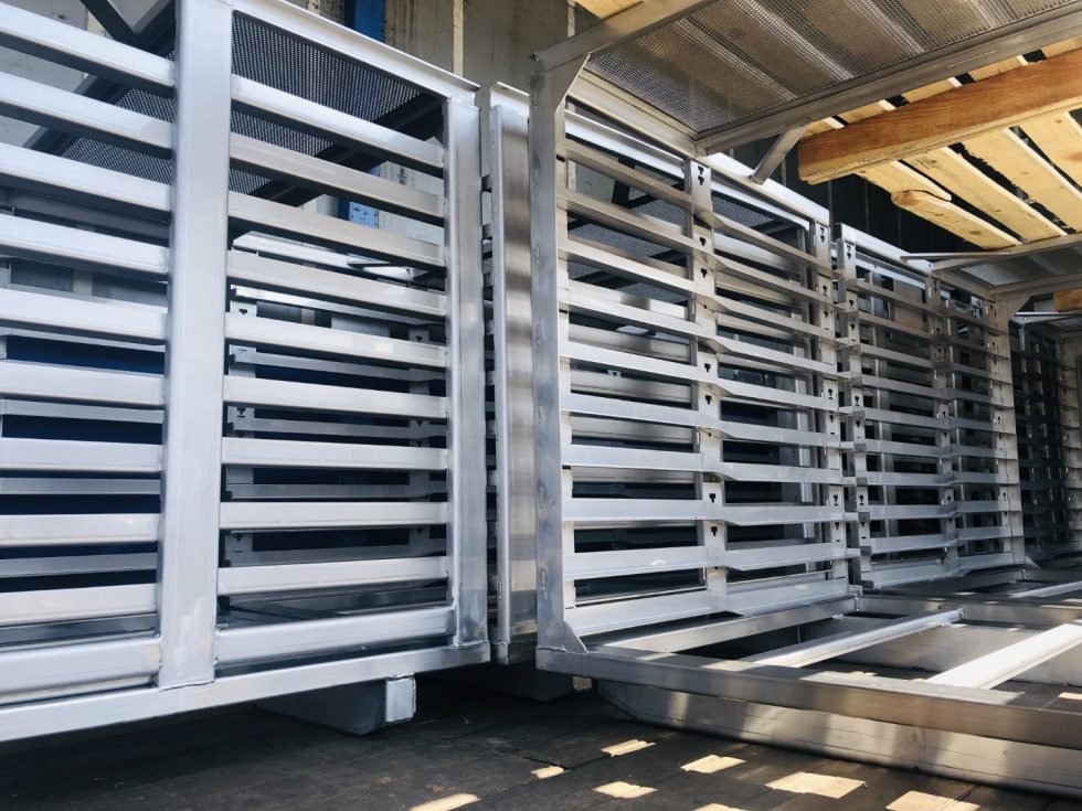 Frame for manual loading IV sterilization trays