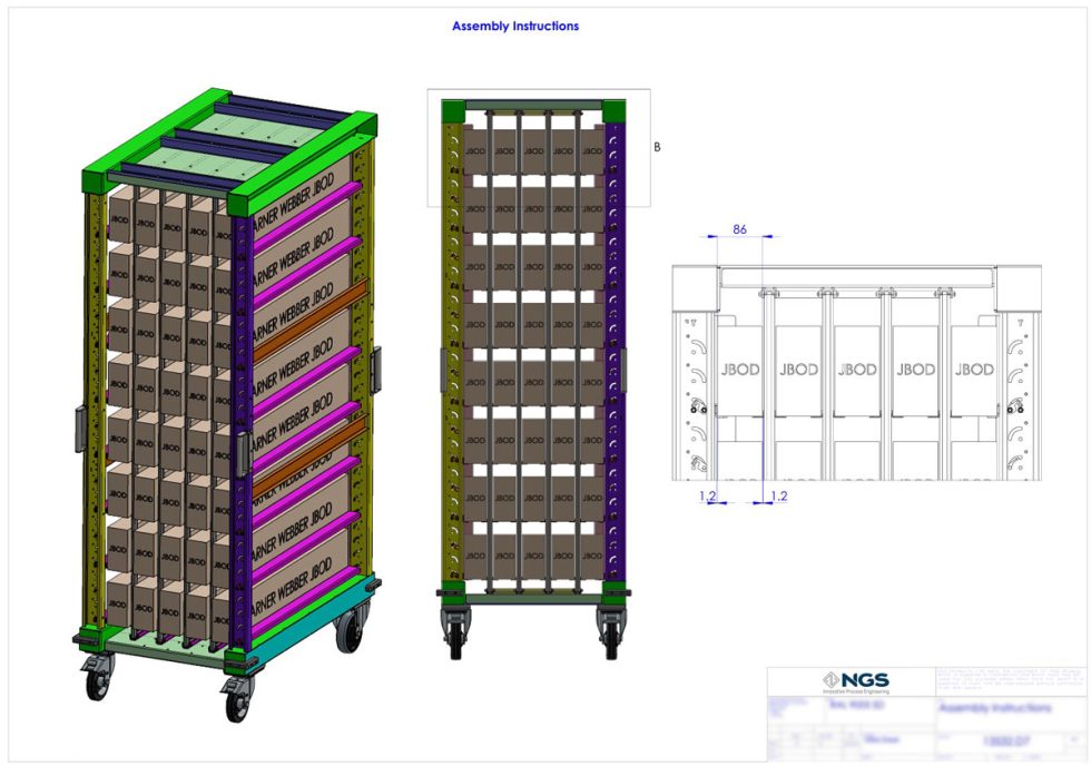 Server Cart Design with JBOD
